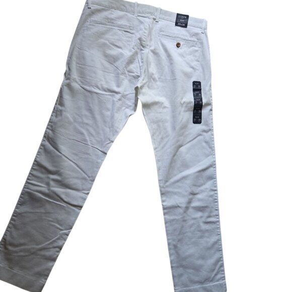 NWT J. Crew Factory Men's Preppy Slim Flex White Chino Pants ~ 33W 30 L - Picture 3 of 8